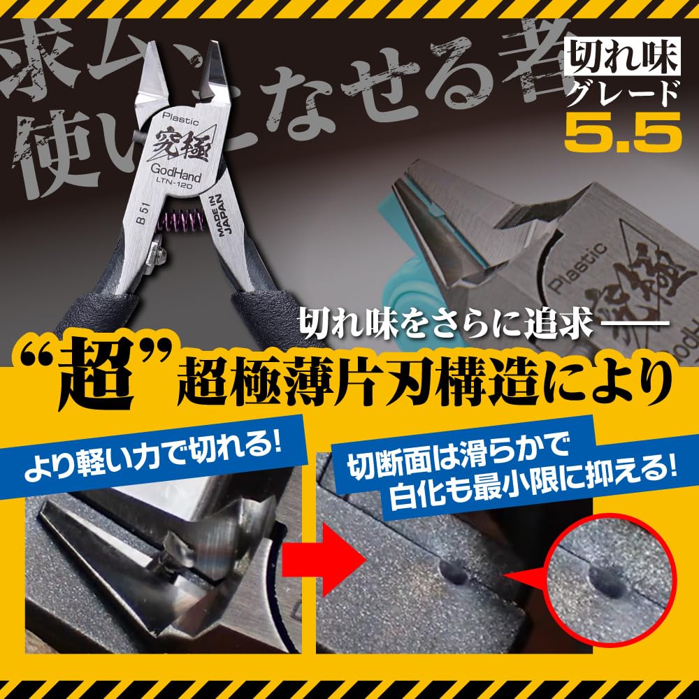 ゴッドハンド GH-LTN-120 ライトニングニッパー ゴッドハンド 【お一人様2丁まで】ライトニングニッパー 先行