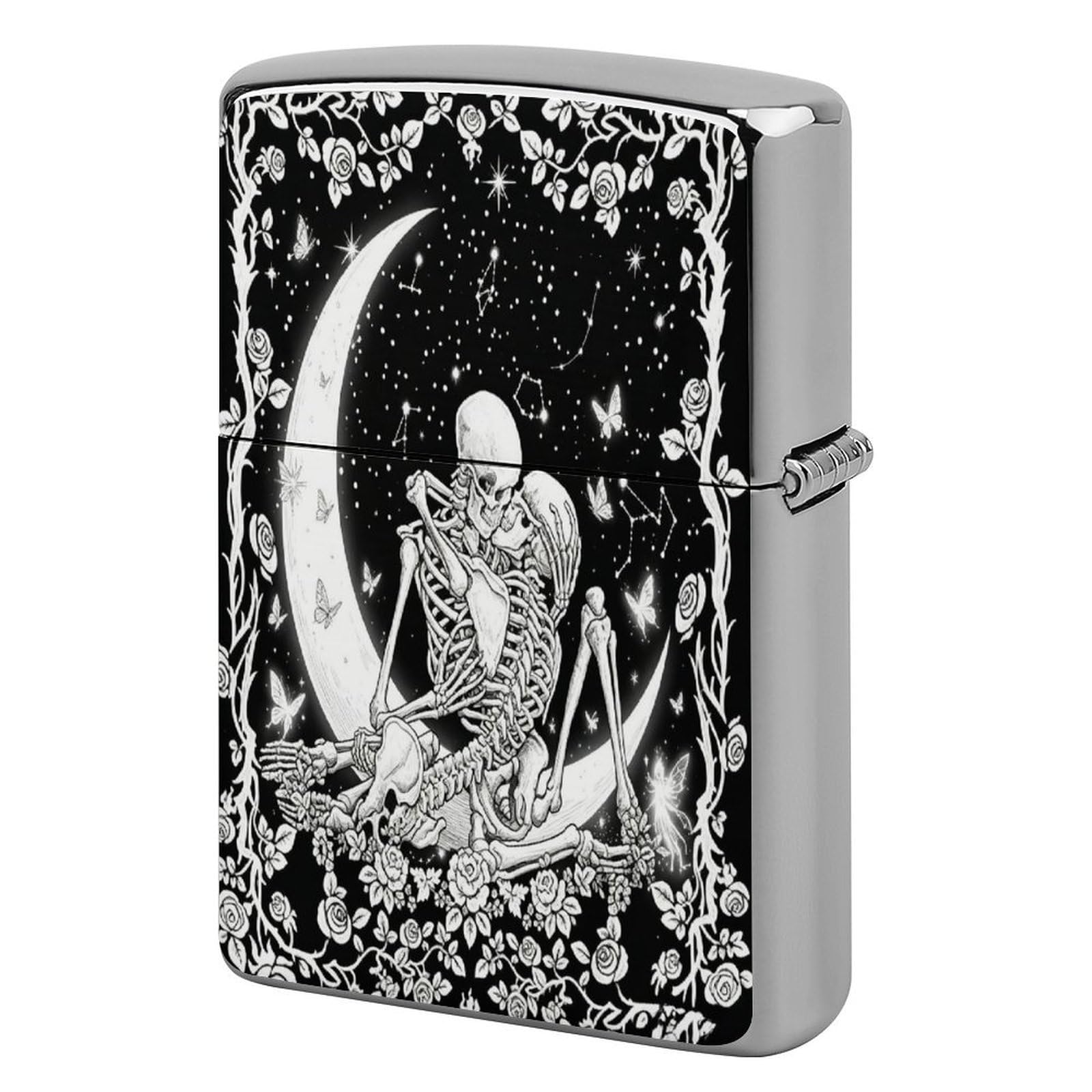 Btcowzrv Style Lovers Skull Metal Lighter Case Sleeve Cover Holder