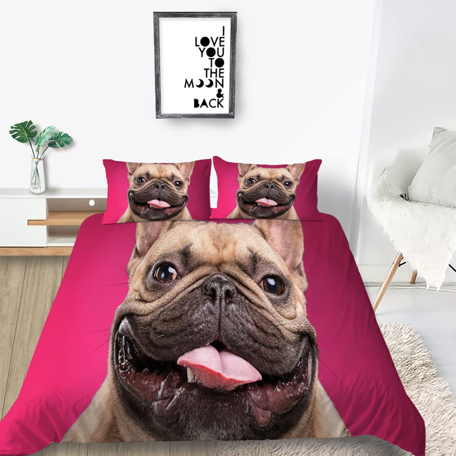 MyDaily Franse Bulldog Dekbedovertrek Set 3 Stuks