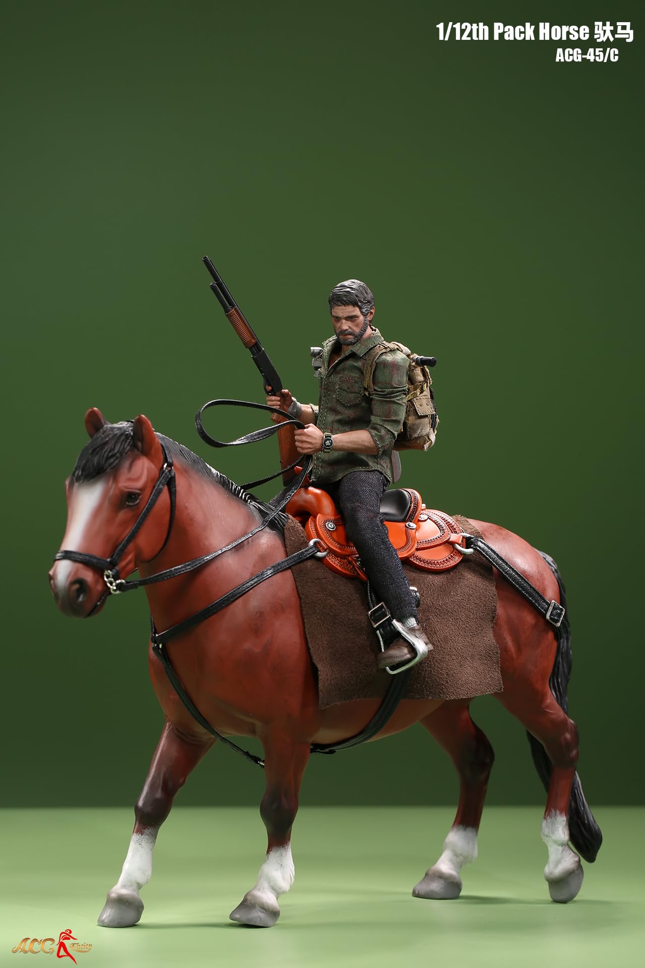 ACGTOYS ACG-45C 1/12 Escala Animal Model Pack Horse Collectible Animal Figure Toy for Birthday Ornaments
