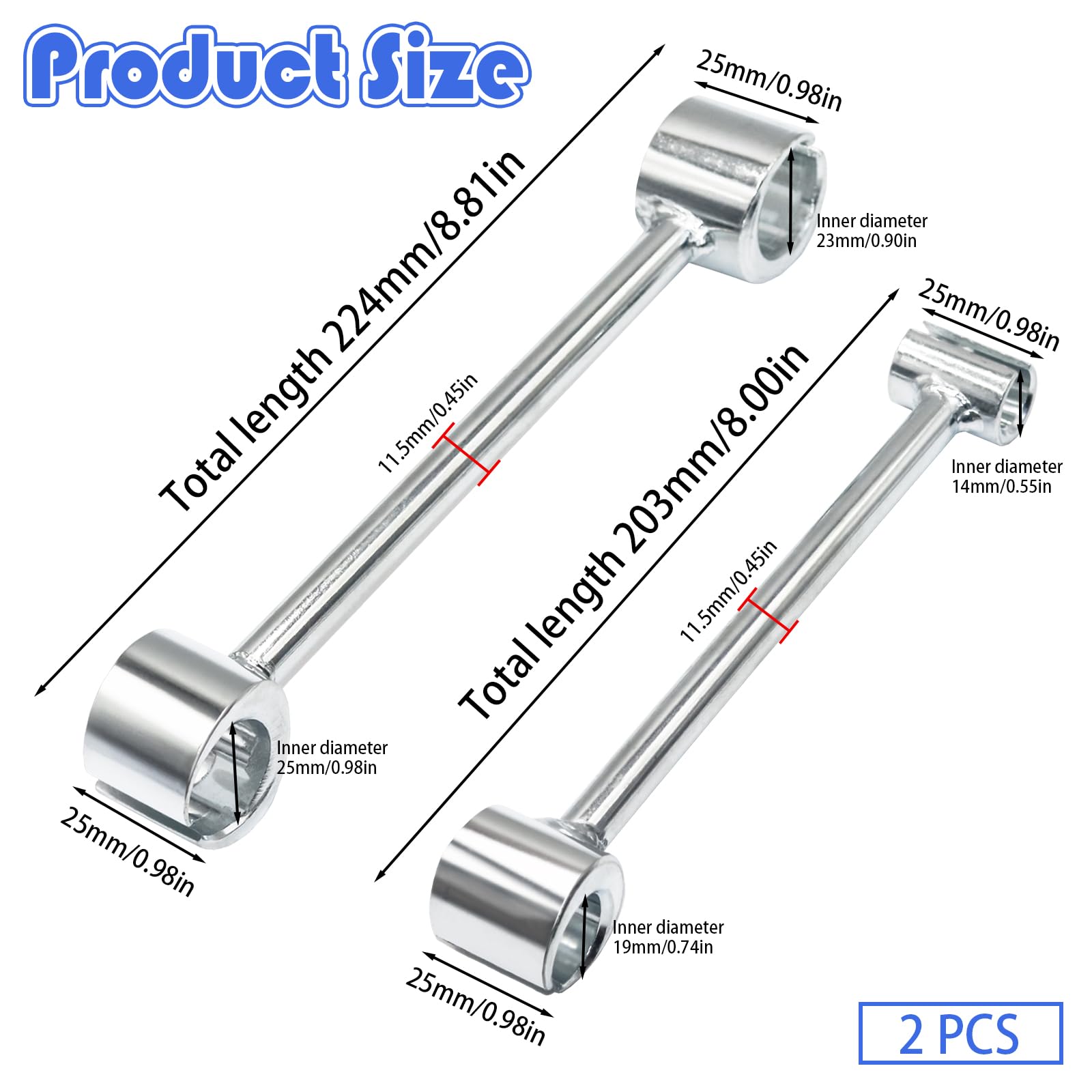 VOIDHUES 2Pcs Hinges Gap Adjusting Wrench Door Hinge Adjustment Tool 0.55-0.75-0.9-0.98in Suitable for Heavy-Duty Fireproof Clean Room Safety Doors - Image 2