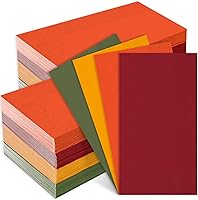 Vista 9 de Whaline Paquete de 80 servilletas de papel de otoño de Acción de Gracias de 6.5 x 6.5 pulgadas, servilletas de cena desechables de color otoño