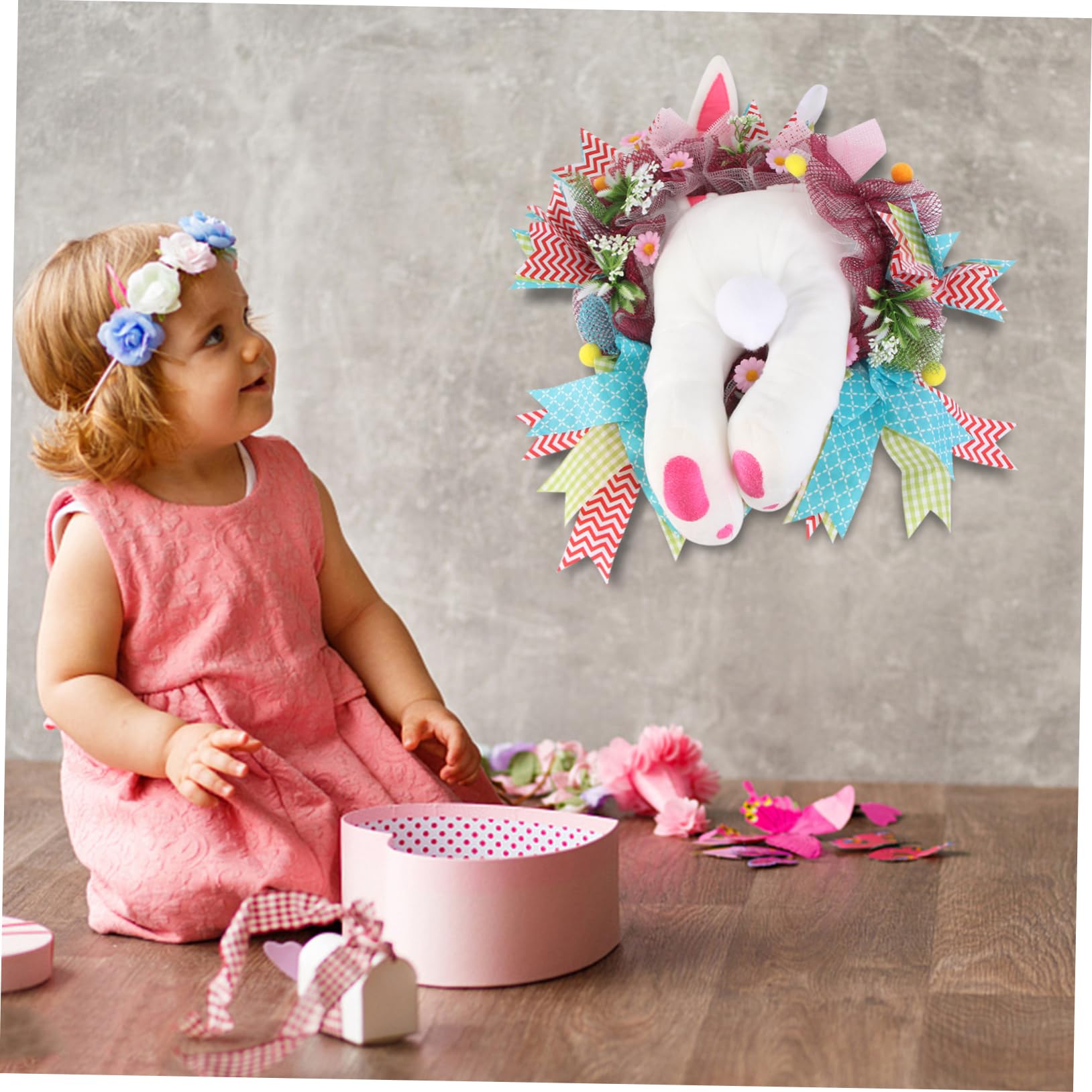 Alipis 2 Pz ghirlanda pasquale coniglio pasquale easter bunny porta d'ingresso decorazione da appendere alla porta ghirlanda di pasqua artificiale ghirlanda di coda di coniglio Peluche