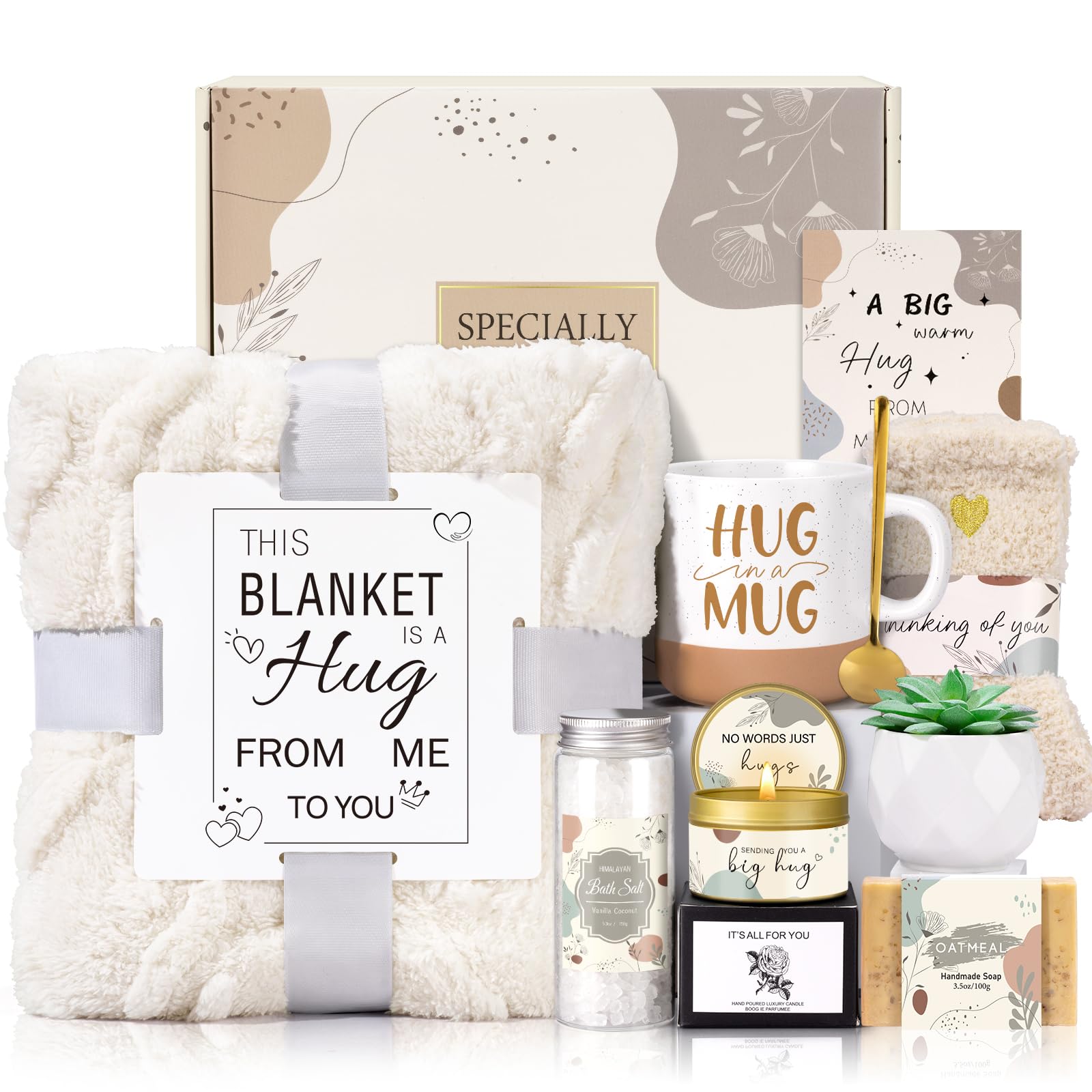 Get Well Soon Gifts Basket for Women, Gift Basket for Sick Friends After Surgery, Birthday Gifts for Women Self Care Set, Relaxing Spa Gifts Basket, Feel Better Encouragement Comfort Box for Her-image-15