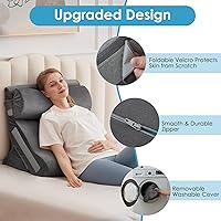 Vista 5 de 4PCS Bed Wedge Pillow for Headboard, Adjustable Wedge Pillow for Sleep Apnea, 23” Wide Triangle Pillow Wedge Set for After Surgery, Acid Reflux