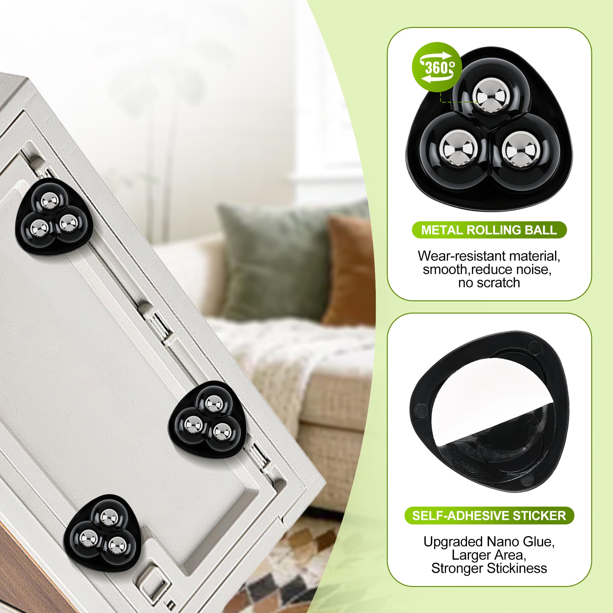 Appliance Sliders - 8 Pack, Smooth Rolling -6