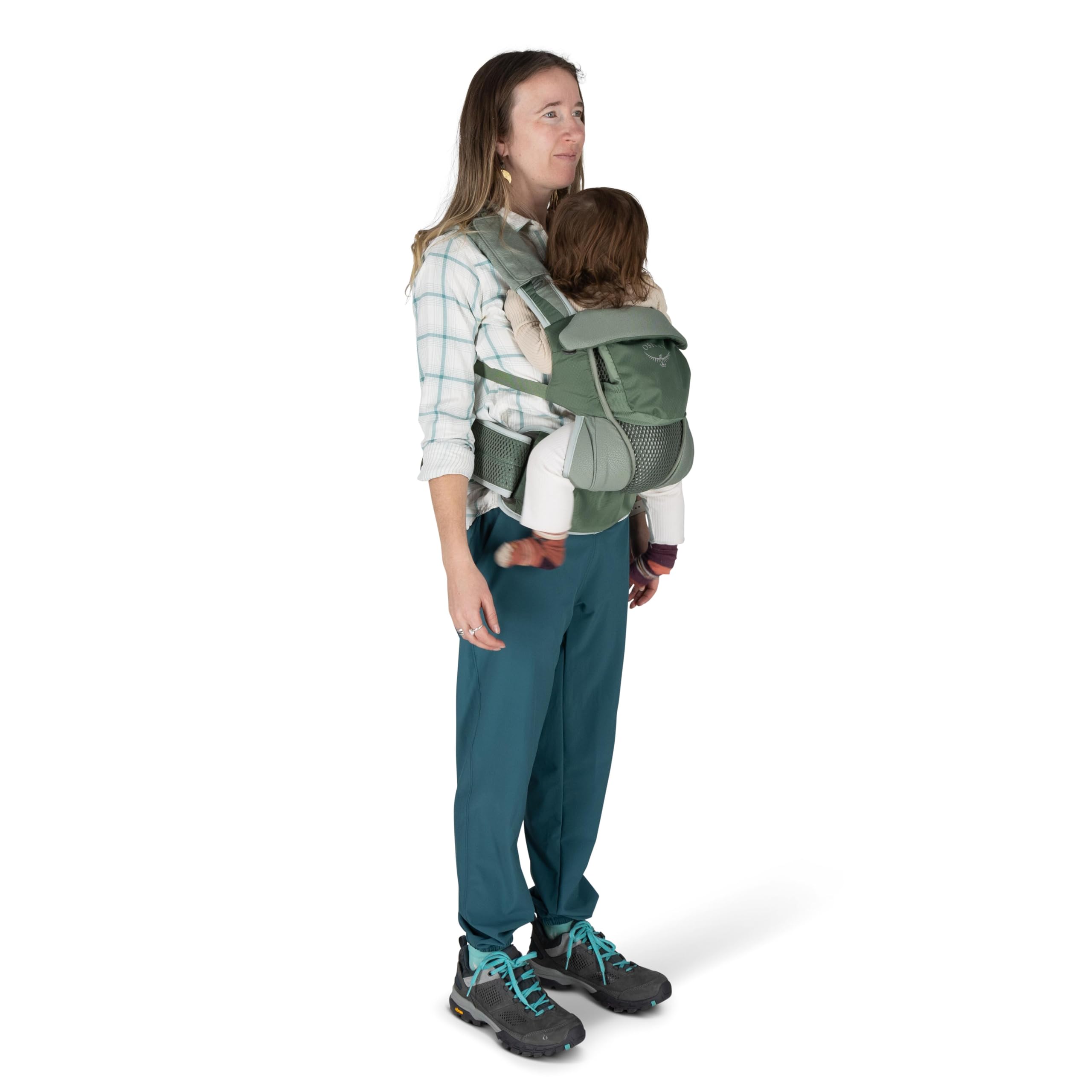 Osprey Poco Soft Carrier (Tre posizioni di trasporto dal neonato al bambino | Cintura ventrale imbottita extra-larga e ventilata | Imbracatura per le spalle traspirante) - Tidal