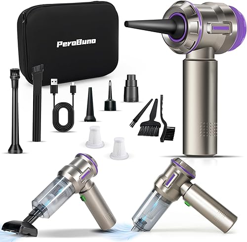 PeroBuno Plumero de aire para PC, aire comprimido de 200000 RPM, mini aspiradora 2 en 1, tiempo de funcionamiento de hasta 35 minutos, soplador de disponible en Yaxa Venezuela