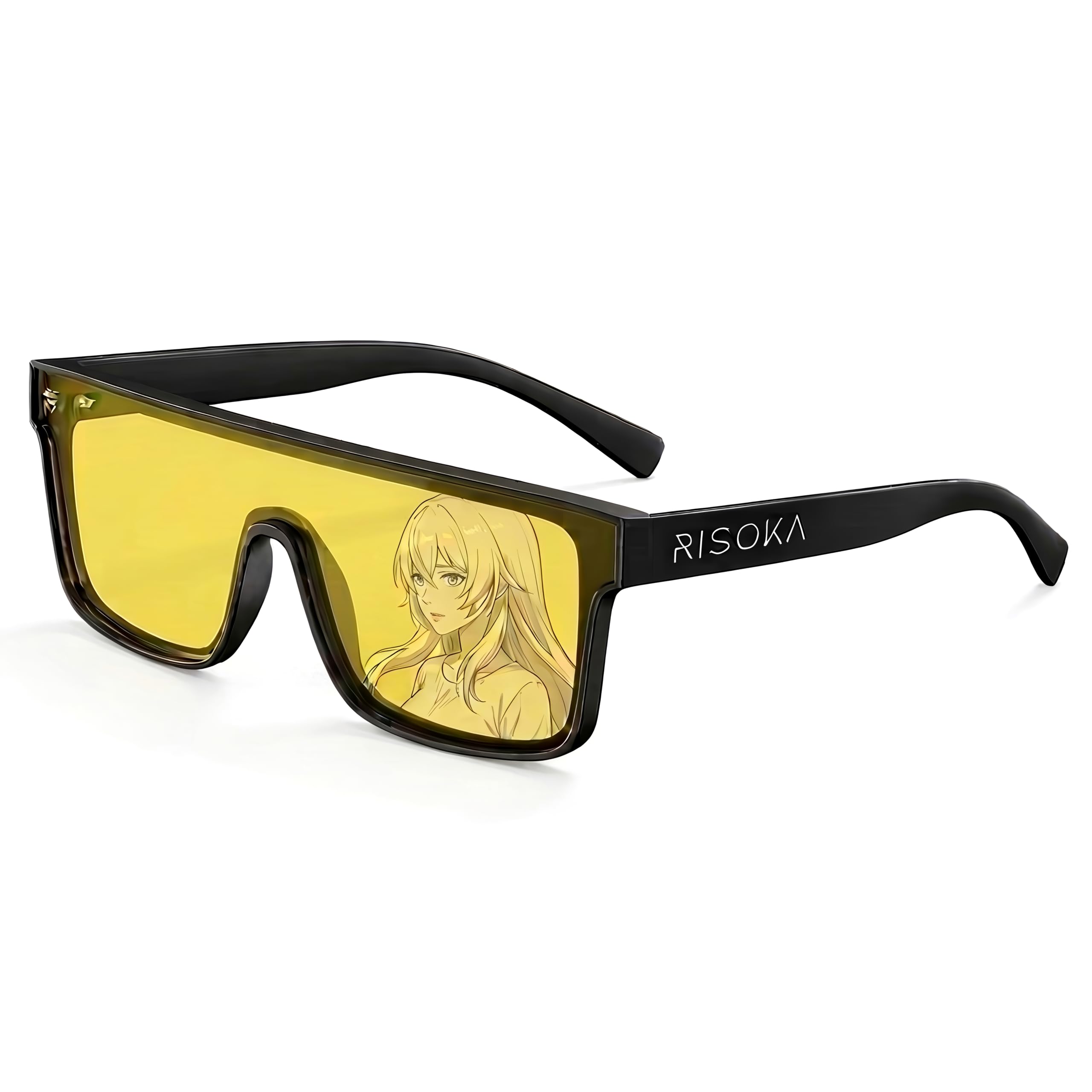Gafas luz azul Gaming para hombre y mujer sin graduación para PC | Lentes amarillas con filtro de bloqueo en pantalla de ordenador - Anti Blue Light Blocking Glasses
