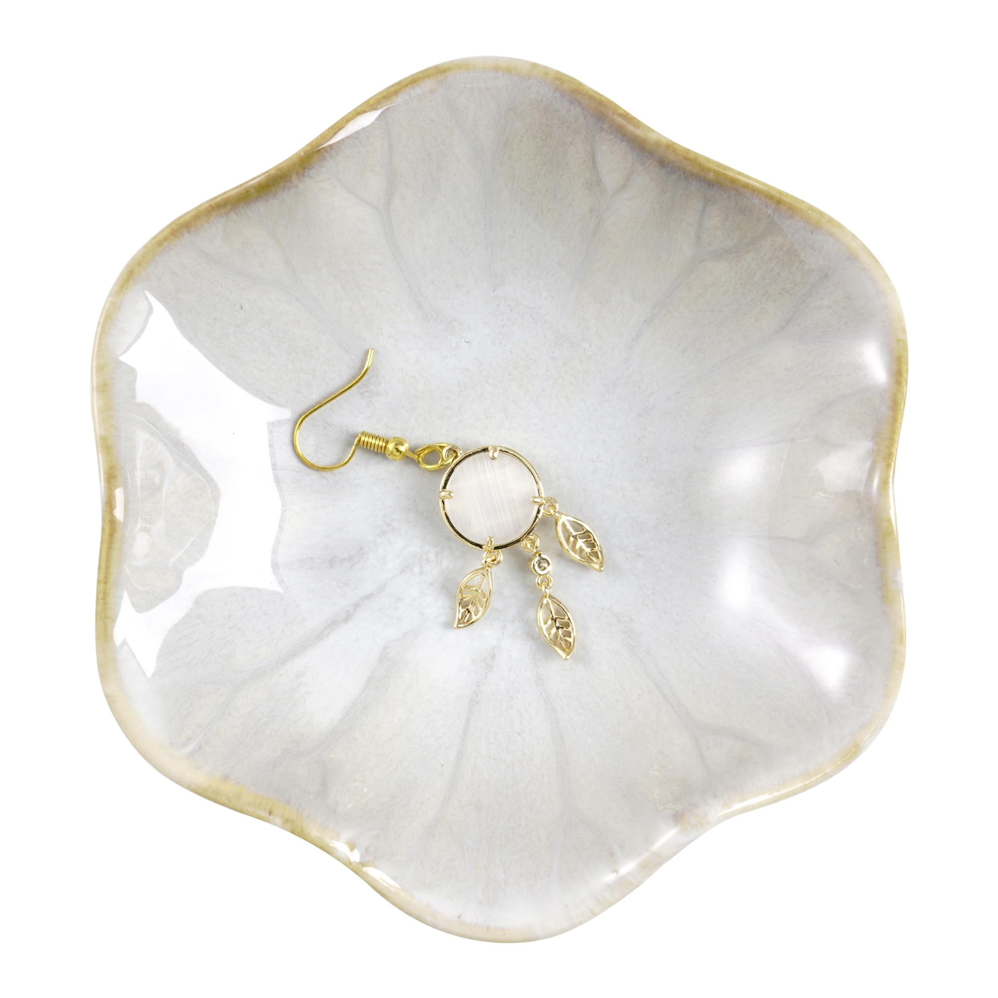 YymobtJewelry Dish Tray, Ring Dish Ring Holder Key Bowl for Entry Table, Trinket Dish Key Tray for Entryway, Decorative Tray Small Jewelry Holder Organizer, Ceramic Dish Decorative Bowl