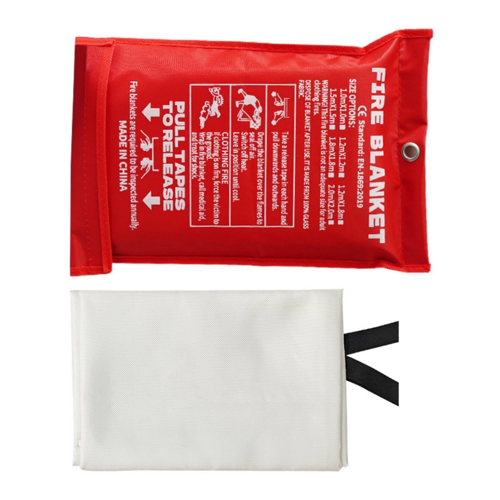 Manta ignífuga para cocina y hogar, fibra de vidrio, retardante de llama