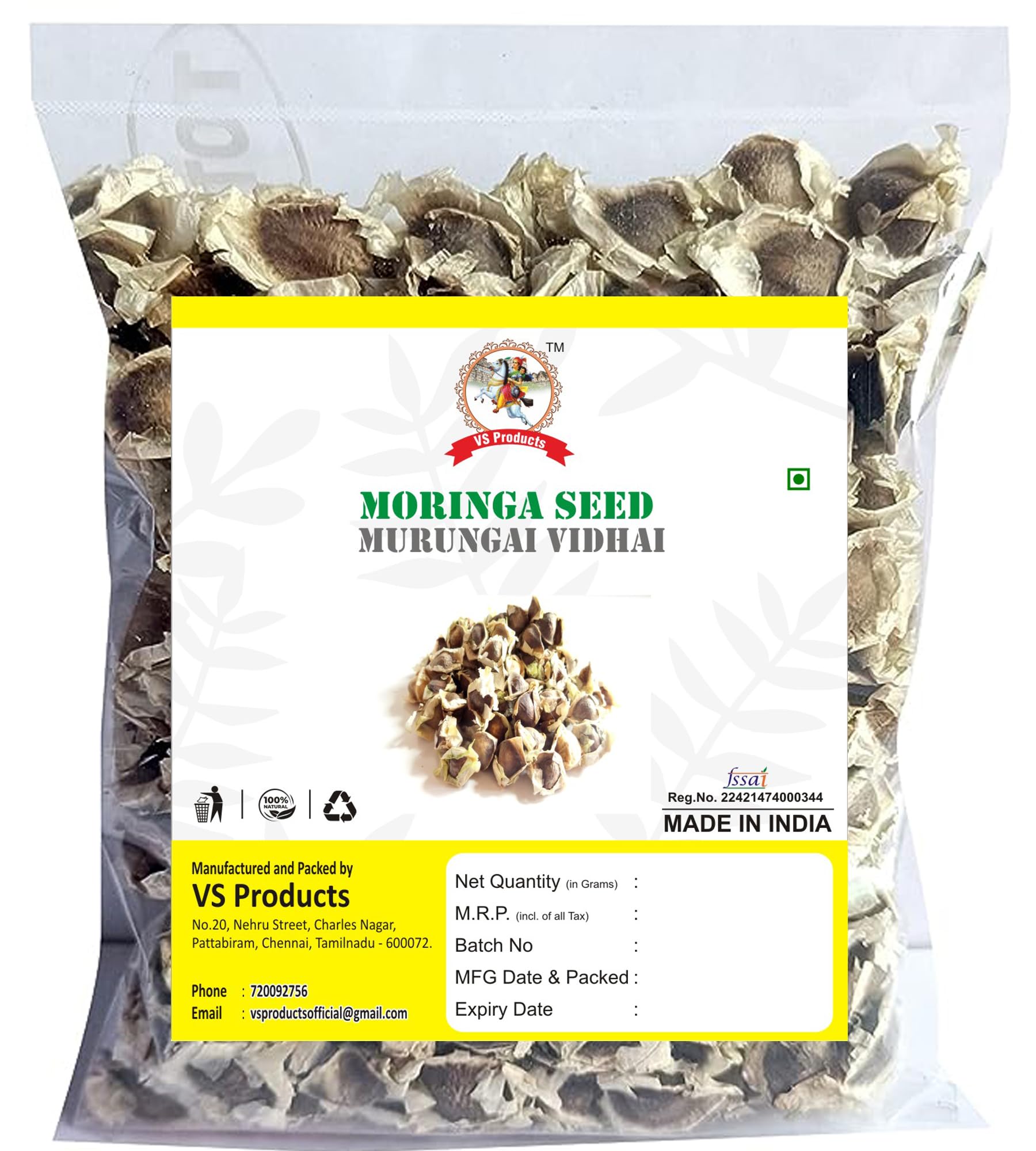 VS Products Moringa Seeds, 100g, Murungai Vidhai Seeds, Drumstick Seed, Mulaga Chettu, Ahijan, Muringai, Murungai Vithai seeds, (pack of 1 x 100g) (B09FG9ZXTT) Amazon Price History, Amazon Price Tracker