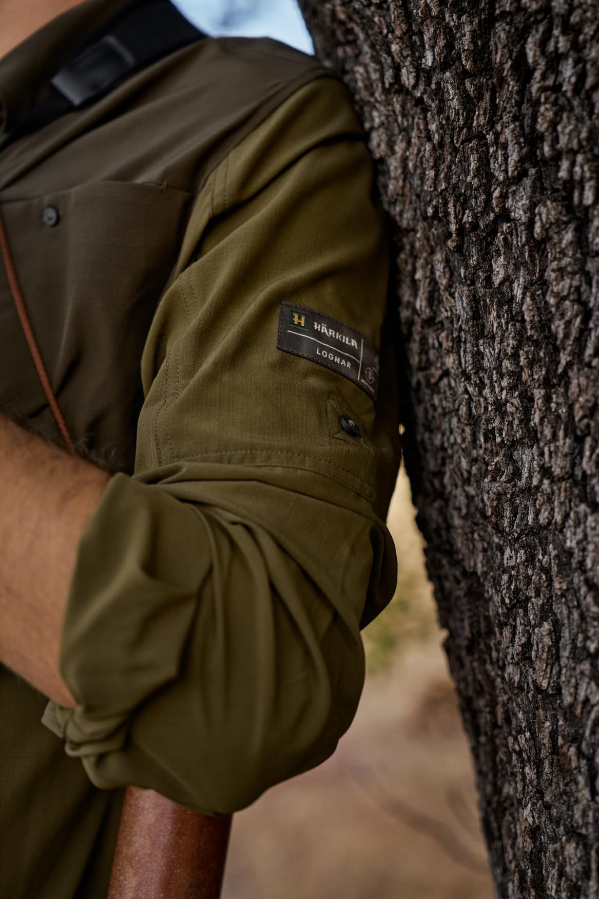 Härkila | Logmar Lightweight L/S-Shirt | Professionelle Jagd Kleidung & Jagd Zubehör | Skandinavische Qualität Made to Last | Farbe: Dark Olive/Willow Green, M