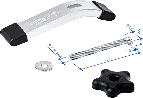 Miniatura 4 de T-Track Abrazaderas de sujeción, 6-3/8 pulgadas de largo x 1-1/4 pulgadas de ancho - carpintería y abrazaderas - anodizado con chorro de arena fina