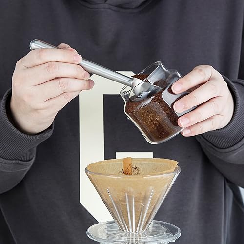 Miniatura 6 de Easyworkz Diego - Cafetera de café expreso para estufa, 12 tazas de 17.5 onzas, con mango largo hueco de acero inoxidable, cuchara medidora de 0.27