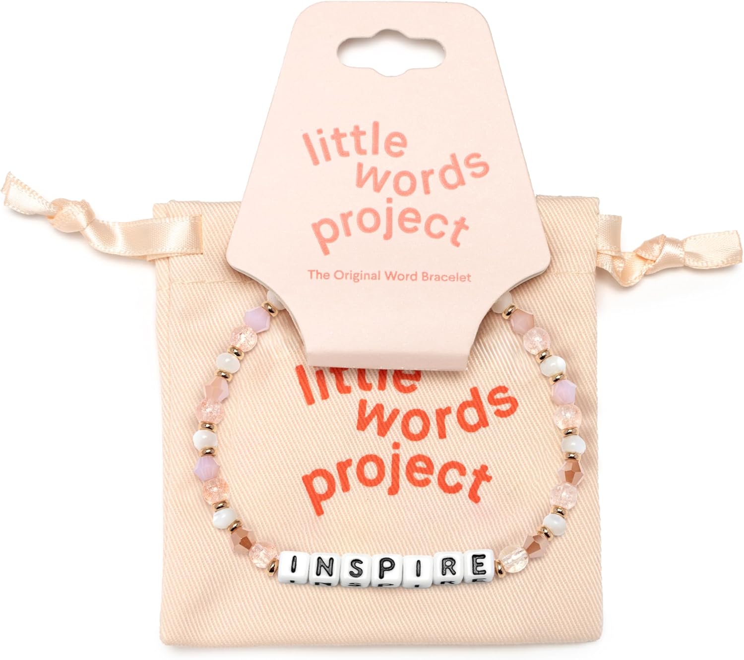 Little Words Project Inspire Bracelet, The Original Word Bracelet, Made with Colorful Beads and Plated Brass Hardware, Handcrafted Design & Positive Message