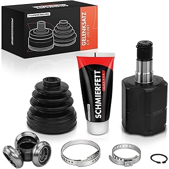 Frankberg Joint Kit Drive Shaft Joint Kit Drive Shaft Front Axle Compatible with A3 8P1 Golf VI 5K1 Pas.sat 3C2 Polo 9A 9N TOU.Ran 1T1 1T2 Octa.via II 1Z3 Leon 1P1 Fabia II 542 Replace# 1K0498103CX