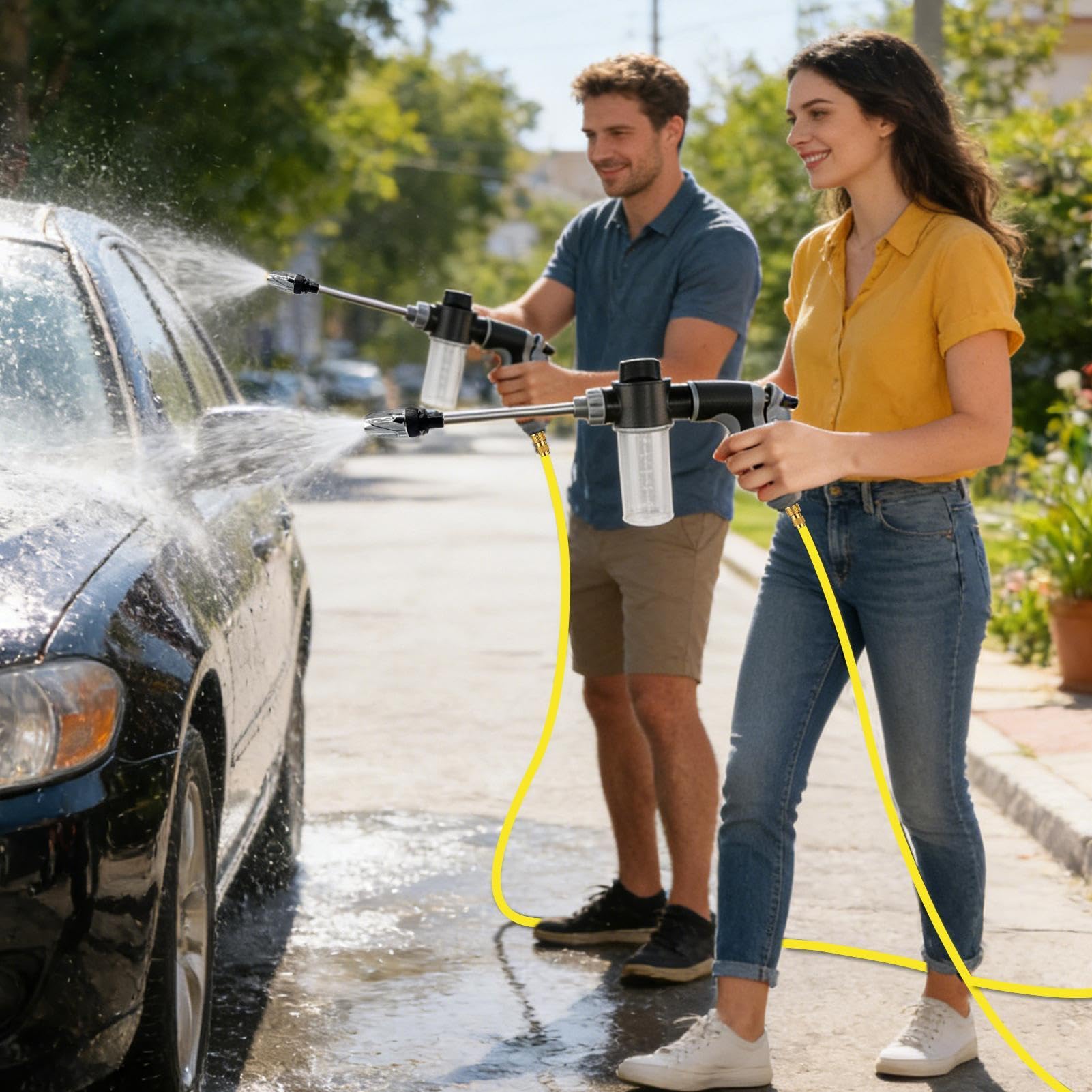 Ugello da tubo da giardino a pressione Utensile ad alta pressione | Ugello per Tubo d'Acqua Pulizia Giardino Lavaggio Auto, Pulizia Terrazzo E Professionisti