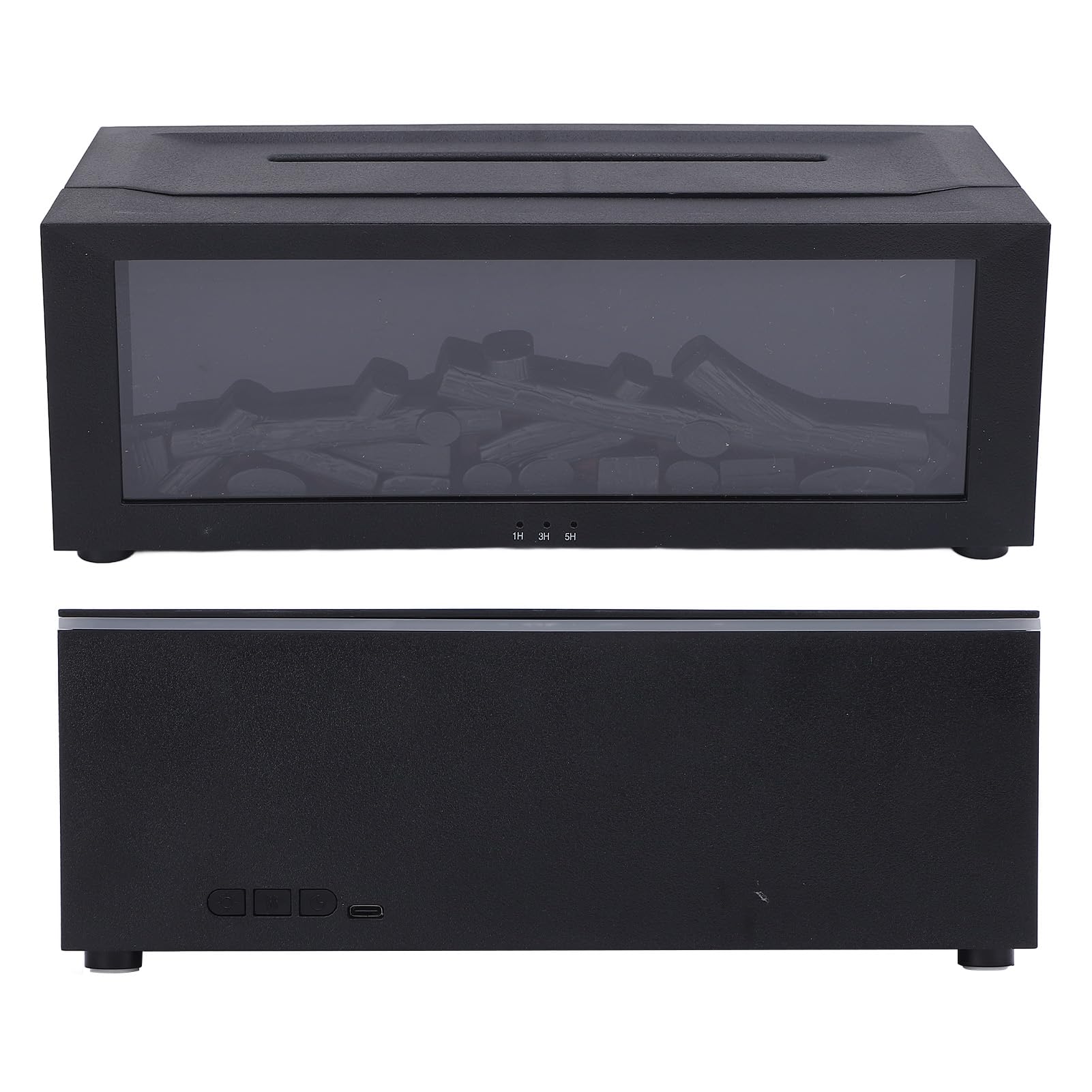Humidificador de Chimenea con Llama 3D, Difusor Silencioso para Chimenea con Temporizador, Difusor de Aire de Fuego de Aromaterapia de Aceite Esencial con Luz Ambiental para el