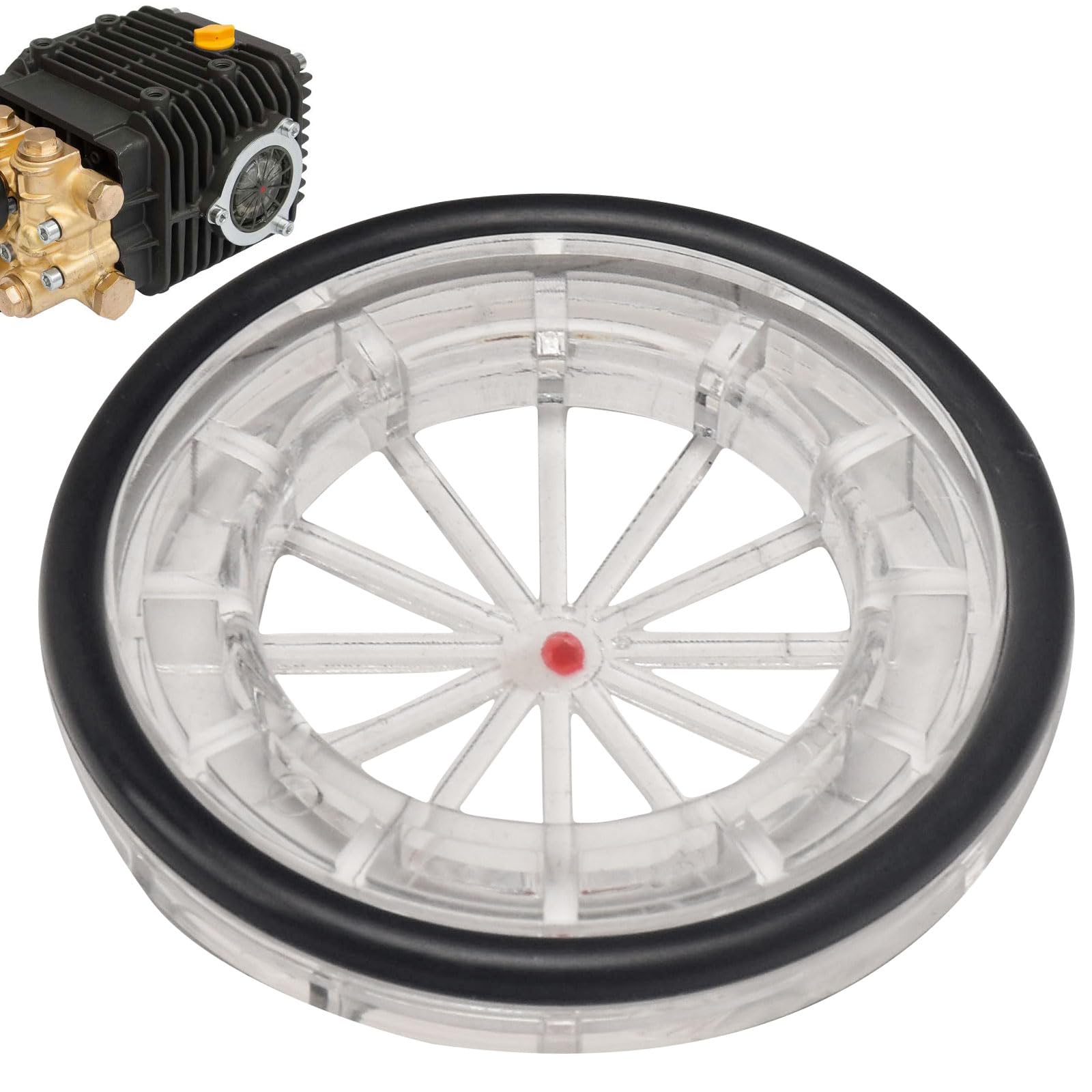 Haiouus Pressure Washer Pump Glass Oil Cover & O-Ring Kit Compatible with DEWALT Comet Sight