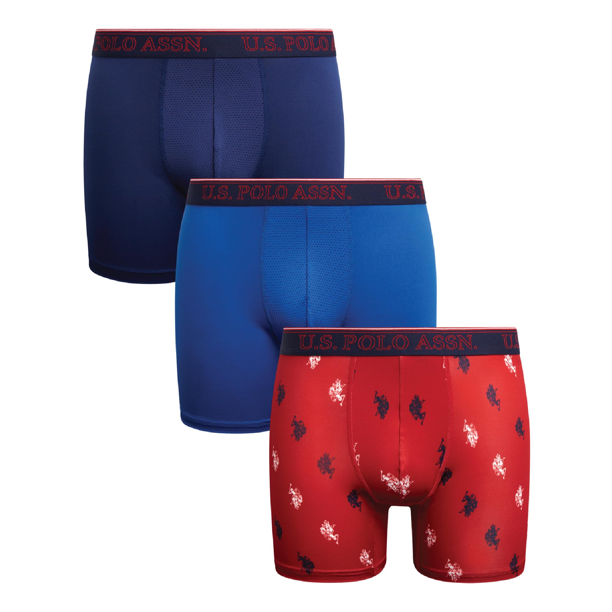 Mens Boxer Briefs 3 Pack Soft Stretch Underwear with Pouch
