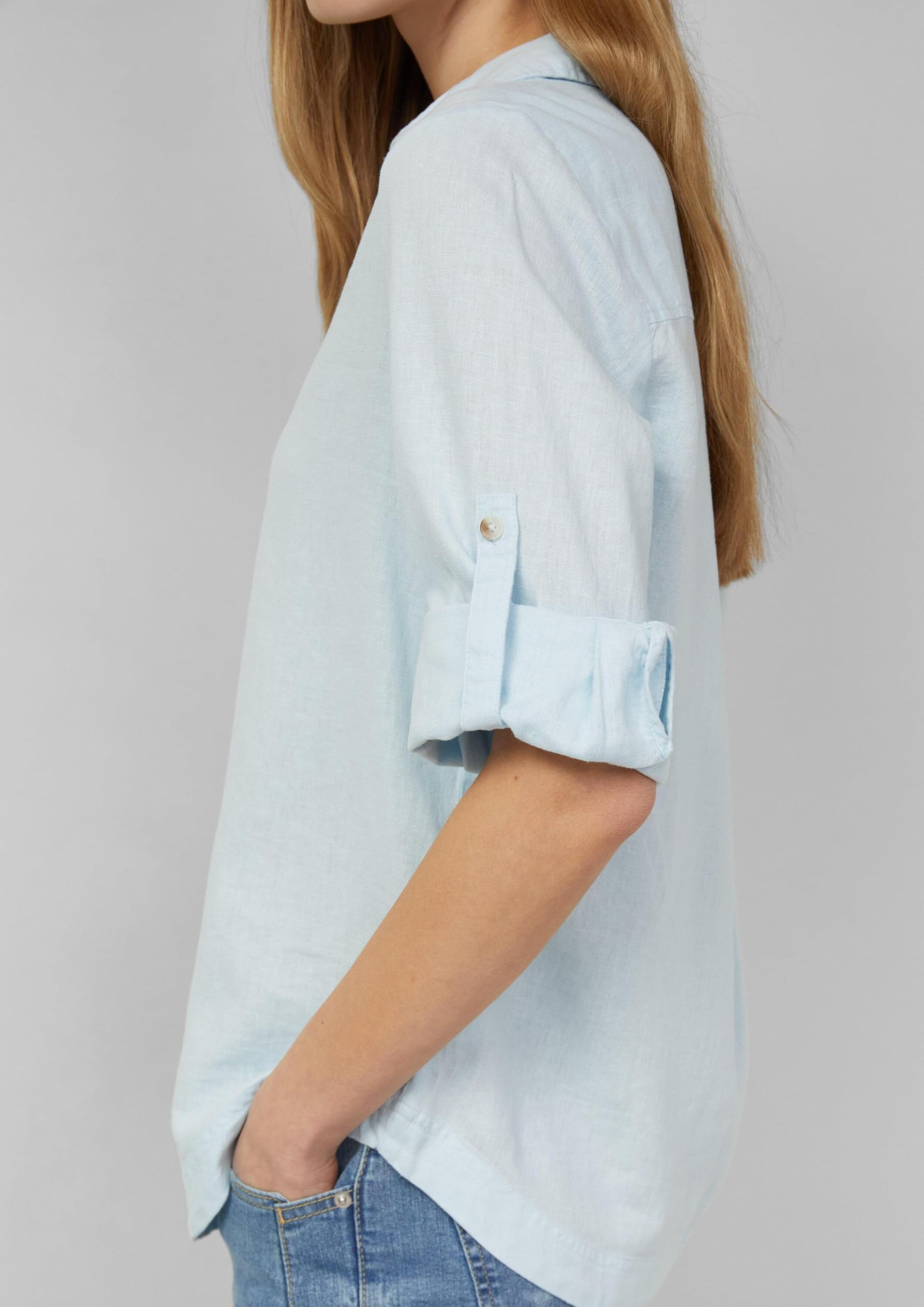 s.Oliver Damen 2178870 Leinen-Mix Bluse 3/4 Arm (1er Pack)