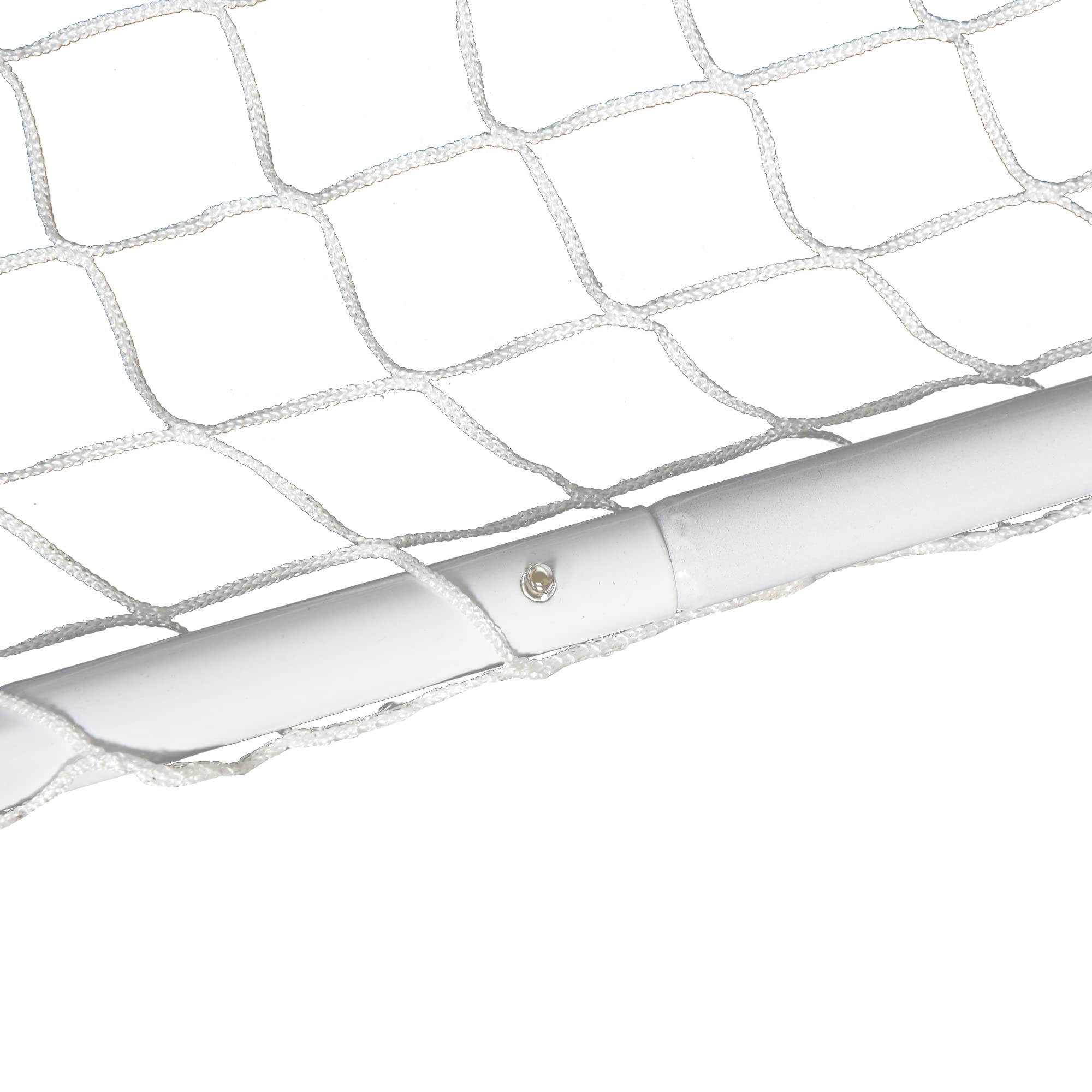 HOMCOM Set de 2 Porterías de Fútbol con Red y Balón, Acero y Poliéster, 78x46x56 cm, Blanco