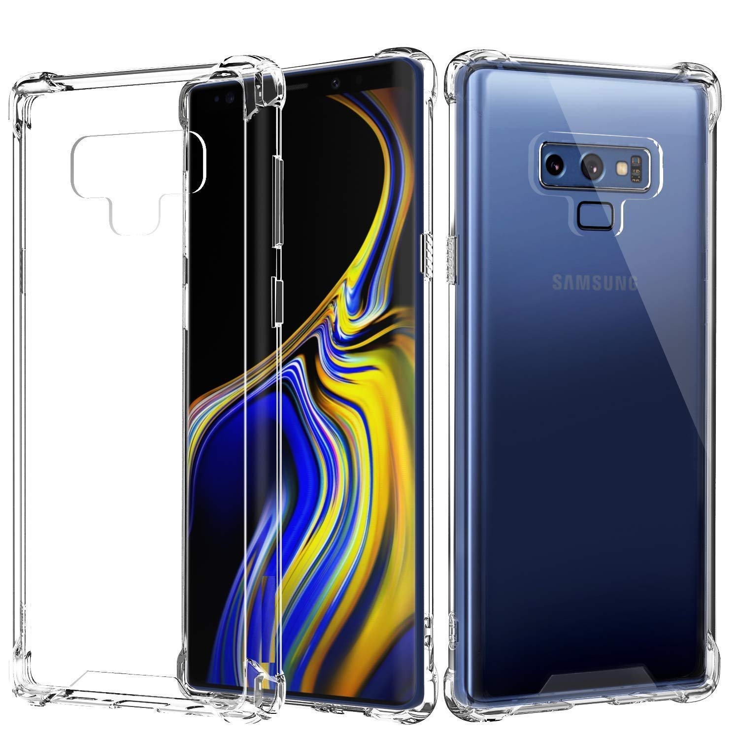 Amazon Brand - Solimo TPU Transparent Case (Hard Back & Soft Bumper Cover with Cushioned Edges) for Samsung Galaxy Note 9 (B08T6BFPV6) Amazon Price History, Amazon Price Tracker