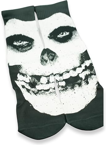 2Bhip Misfits Skull Socks Punk Rock Adult Novelty Crew Socks