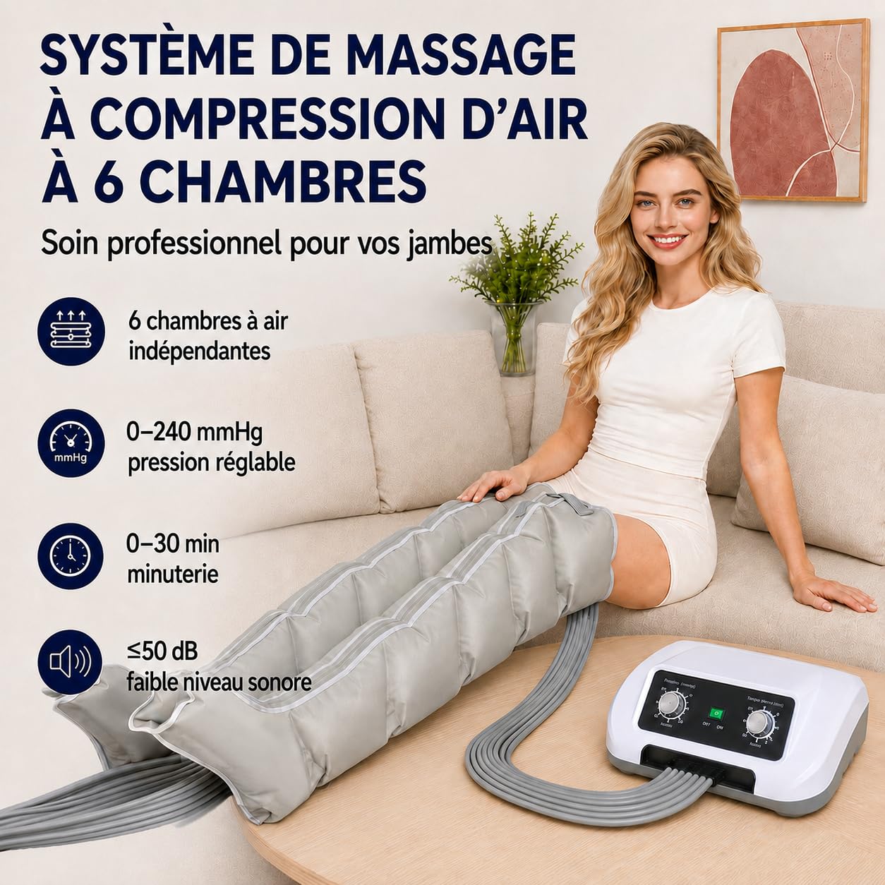 Appareil Pressothérapie Lymphatique Corps Complet -Jambes Et Ventre Et Bras