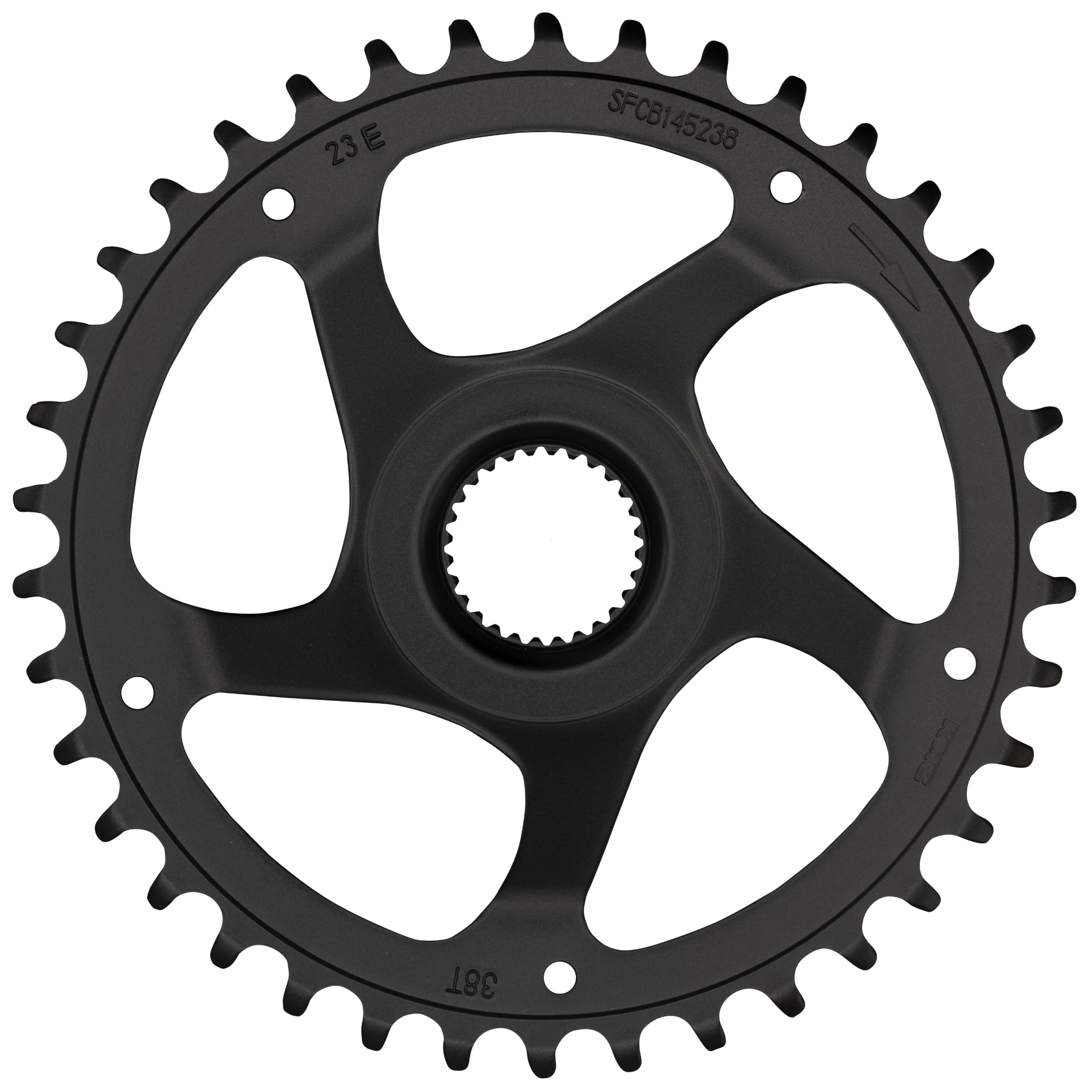 KMC Super Narrow Chainring Compatible with Bosch Gen 4 e-Bike Motors - Spacerless - Direct Mount - Black, 38T | Chainline 52mm