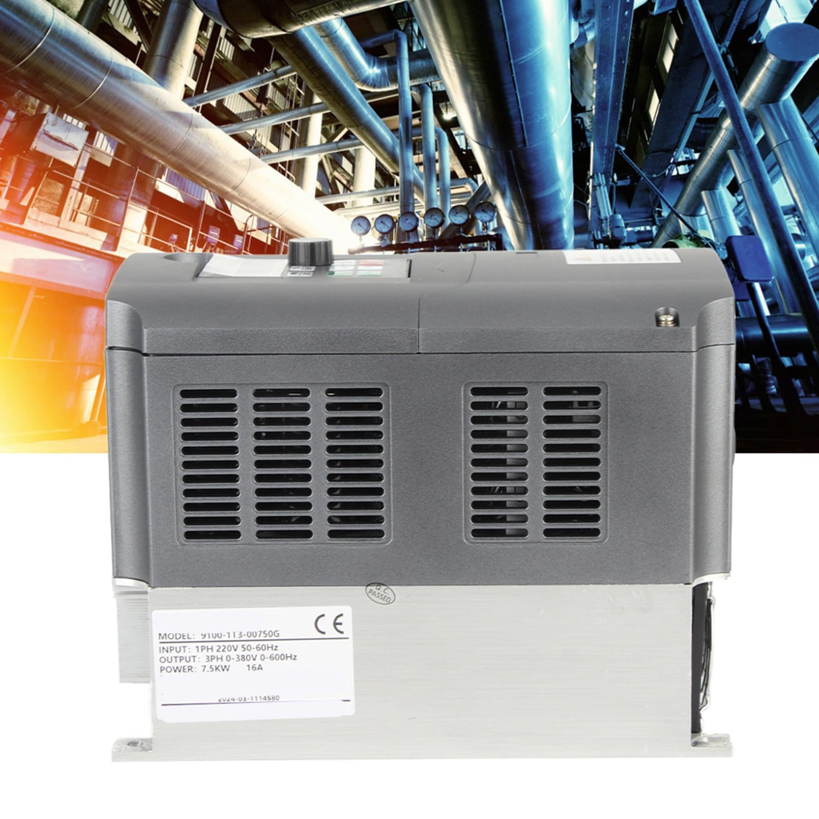 Generic NFLIXIN Variador de Frecuencia, Entrada de 220 V CA, Salida Trifásica de 380 V CA, Controlador de Motor de 7,5 KW con Control PWM para Extractor y Soplador