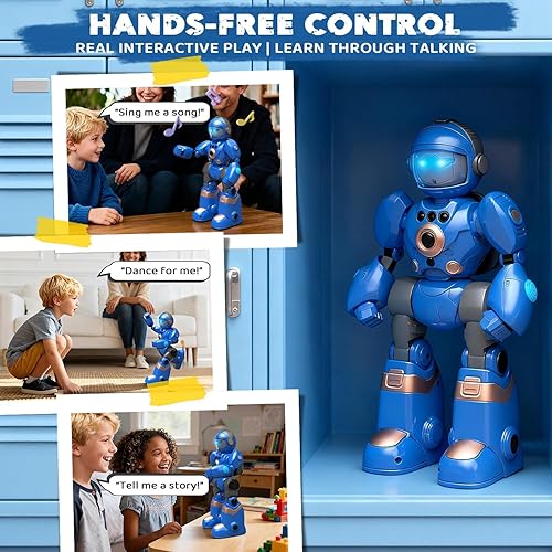 Miniatura 5 de Juguetes robot para niños de 3 a 8 años regalos para niños inteligentes - Robot de control remoto con hablar, programable, grabación de voz, canto,