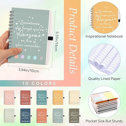 Vista 20 de Chuangdi 60 juegos de regalo de agradecimiento a los empleados, regalo de agradecimiento para graduados, regalo de fin de año, cuaderno inspirador