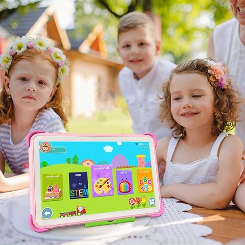 Miniatura 7 de Tableta para niños de 10 pulgadas para niños de 3 a 7 32 GB ROM Tablet para niños pequeños con soporte para estuche, tableta Android para niños con