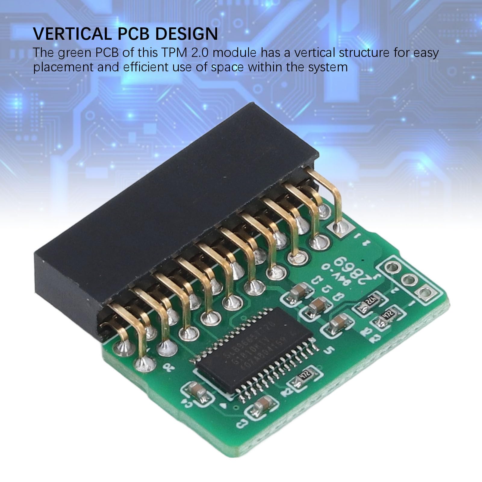 Modulo TPM 2.0 A 20 Pin Per SuperMicro AOM TPM 9665V, Verticale, PCB Verde