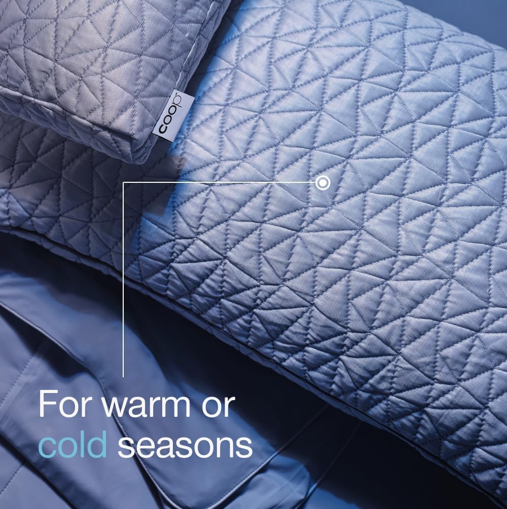 Coop Home Goods Cool Side Pillowcase, Queen Size Cooling Pillow Case for Hot Sleepers, Two-Sided Pillow Covers, Cozy Side & Cool Side, Ultra Soft Lulltra Cool Technology