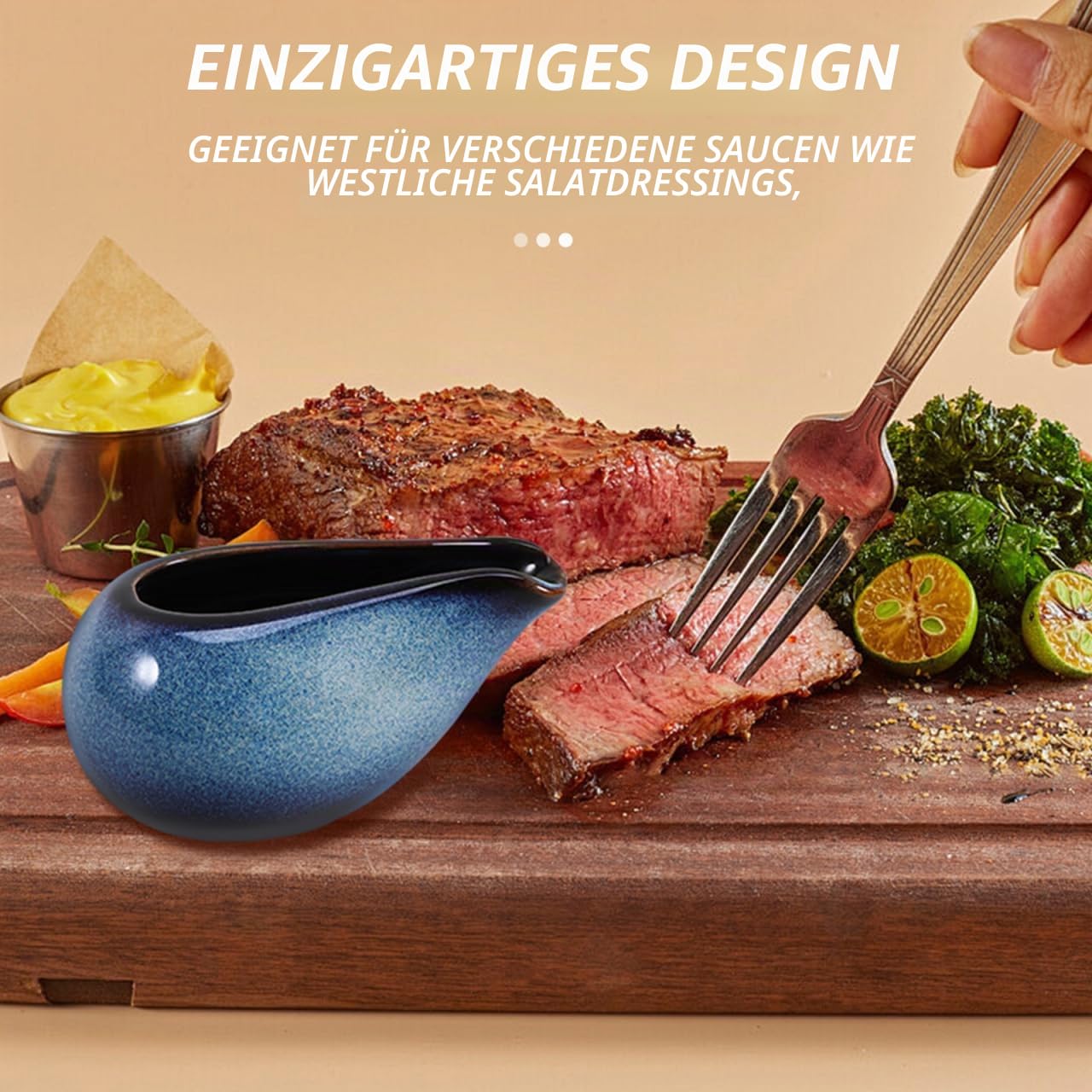 VICASKY Porzellan Saucenkrug Milchkännchen für Salatdressings Saucen Robustes Glattes Design für Warme Soßen Beruhigende Farbe für Ihre Küche