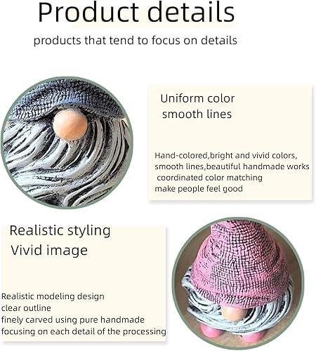 Miniatura 7 de 5 mini figuras de gnomos, decoraciones de gnomos para el hogar, accesorios de jardín de hadas, mini enanos de jardín para macetas, pequeños enanos