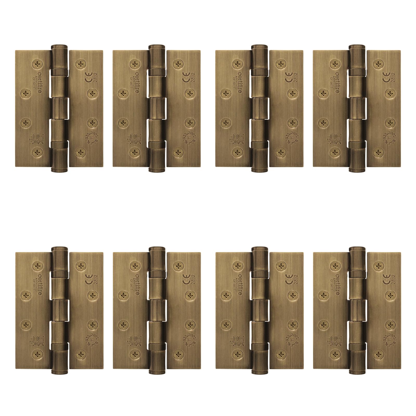 Eai Florentine Bronze Bronze Door Hinges | 4 Inch / 102Mm Internal Fire Door Hinges | 4 Pairs