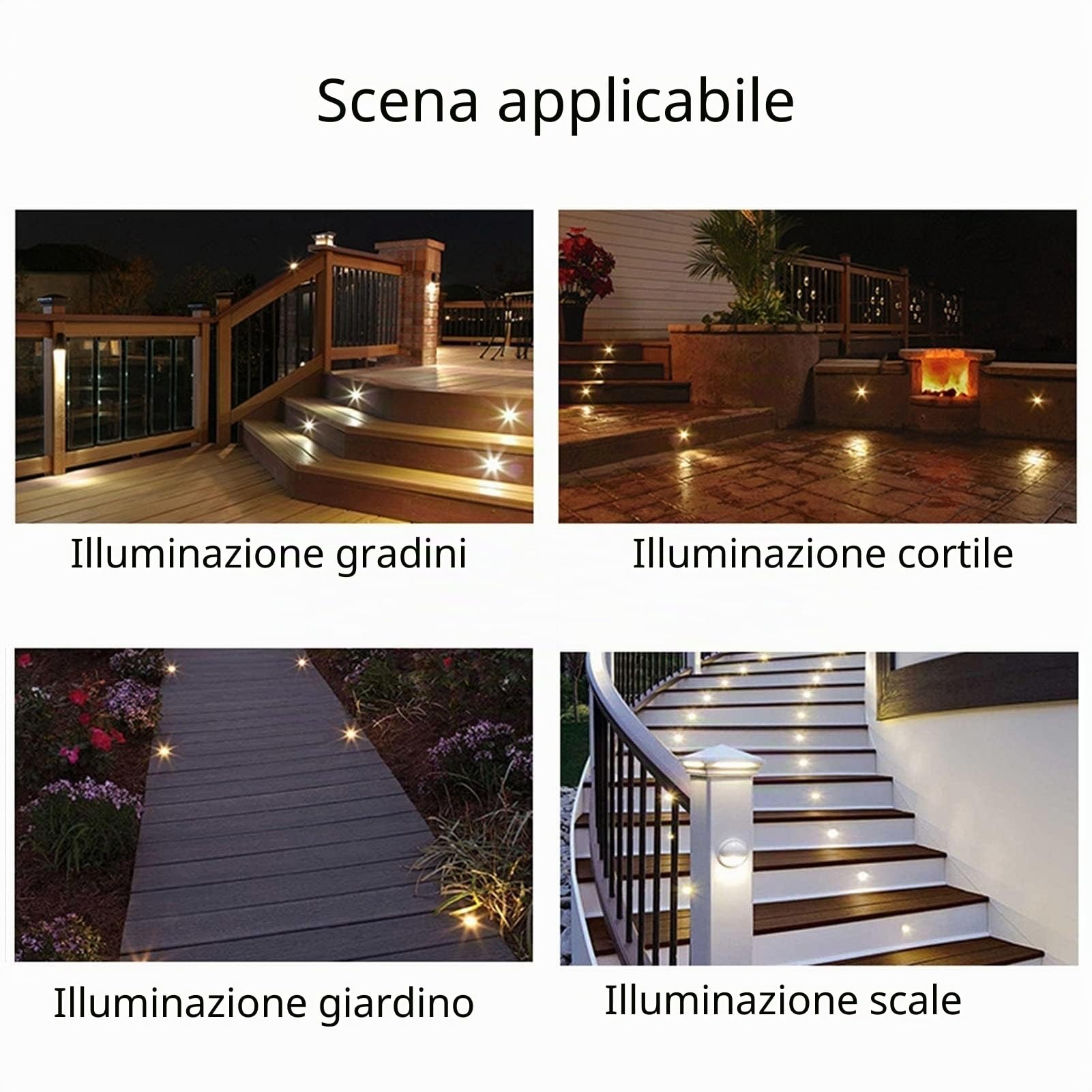 AWSAD Faretti A LED da Esterno 12V-24V Luci del Paesaggio IP67 Impermeabile Cortile, Prato, Illuminazione da Giardino Faretti LED Pavimento (Color : Neutral Light)
