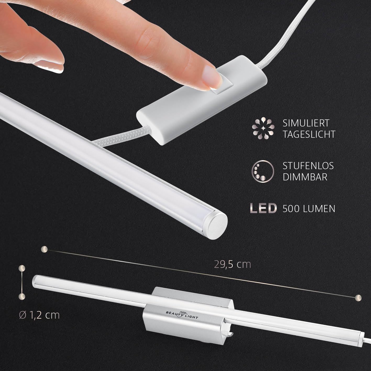 My BEAUTY LIGHT Glamour Edition 5-in-1 LED-Spiegelleuchte simuliert Tageslicht 5 Lichteinstellungen