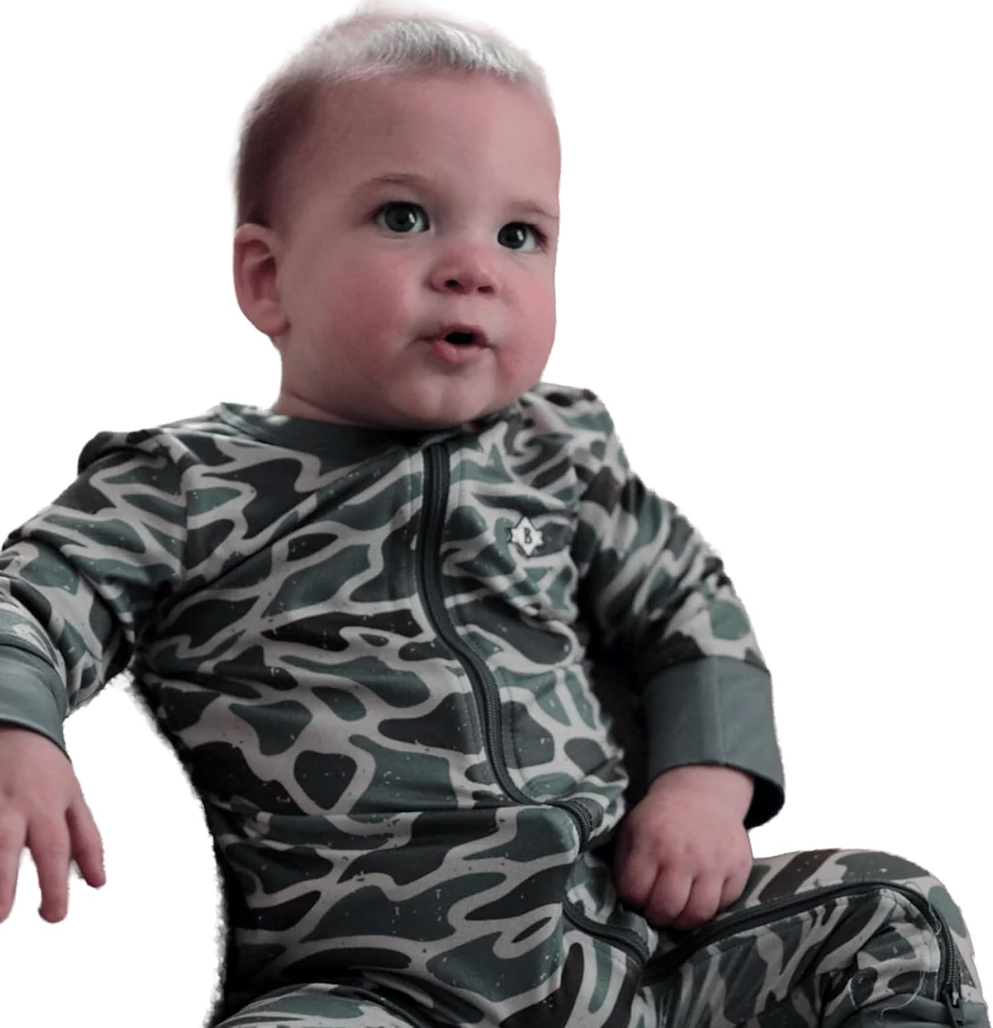 Burlebo Baby Zip Up – Soft Performance Fabric with Fold-Over Cuffs