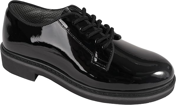 Rothco Uniform Hi-Gloss Oxford Dress Shoe | Classic Formal Lace Up Professional High Gloss Business Footwear for Men