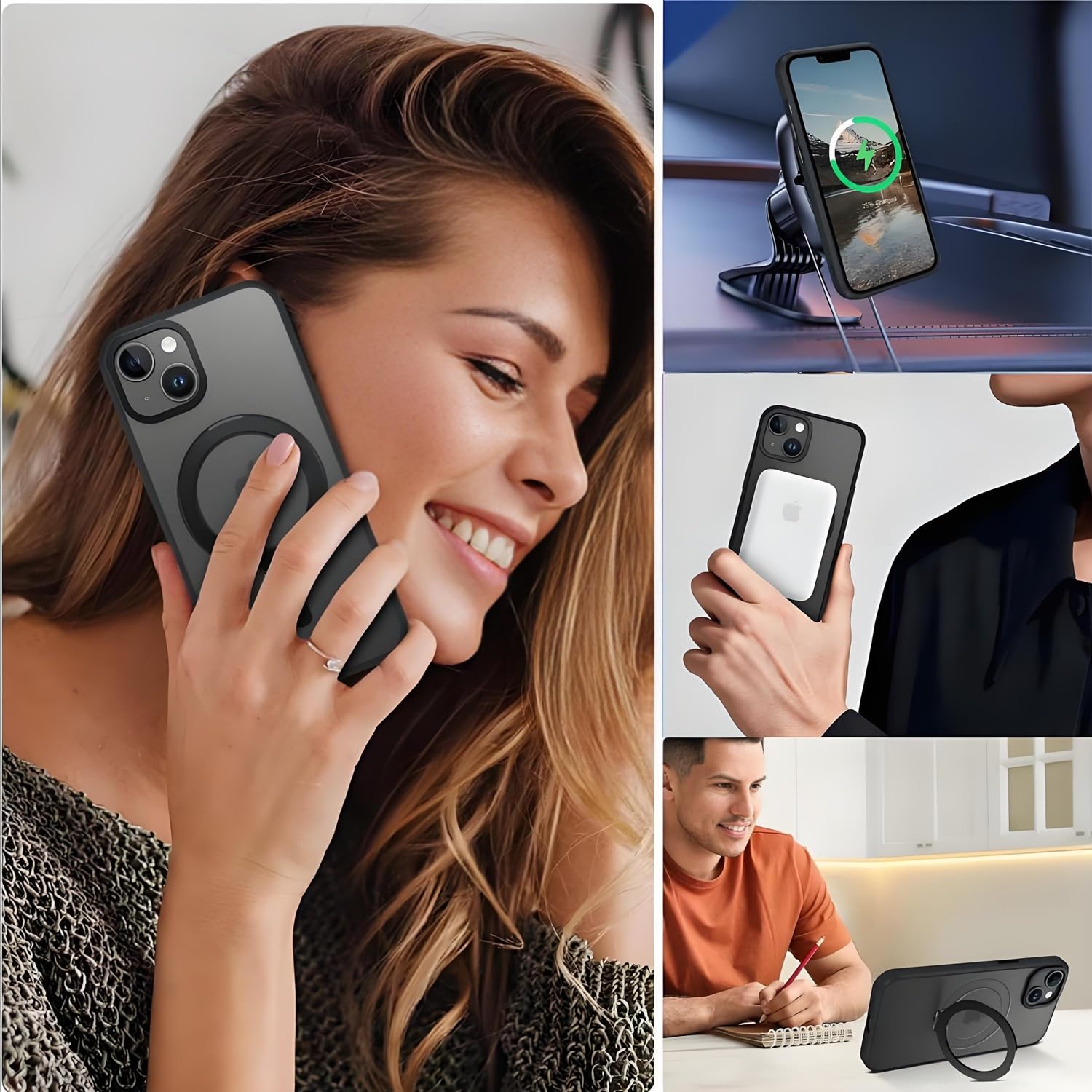 Amazon.co.jp: TrendKase iPhone 15 Plus ケース 360° 回転リング