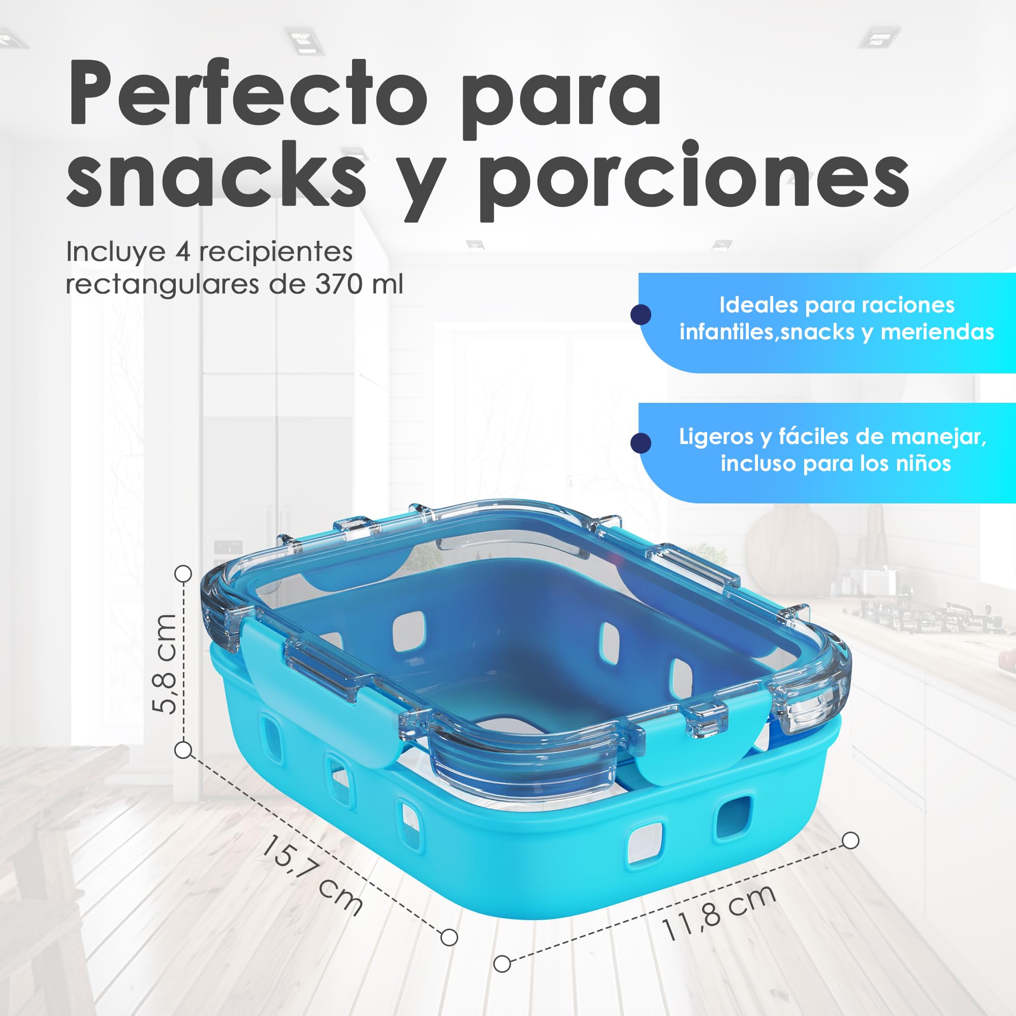 Contenants Hermétiques Pour Aliments Surelock, En Plastique, 240 ML Paq 4 1423614p