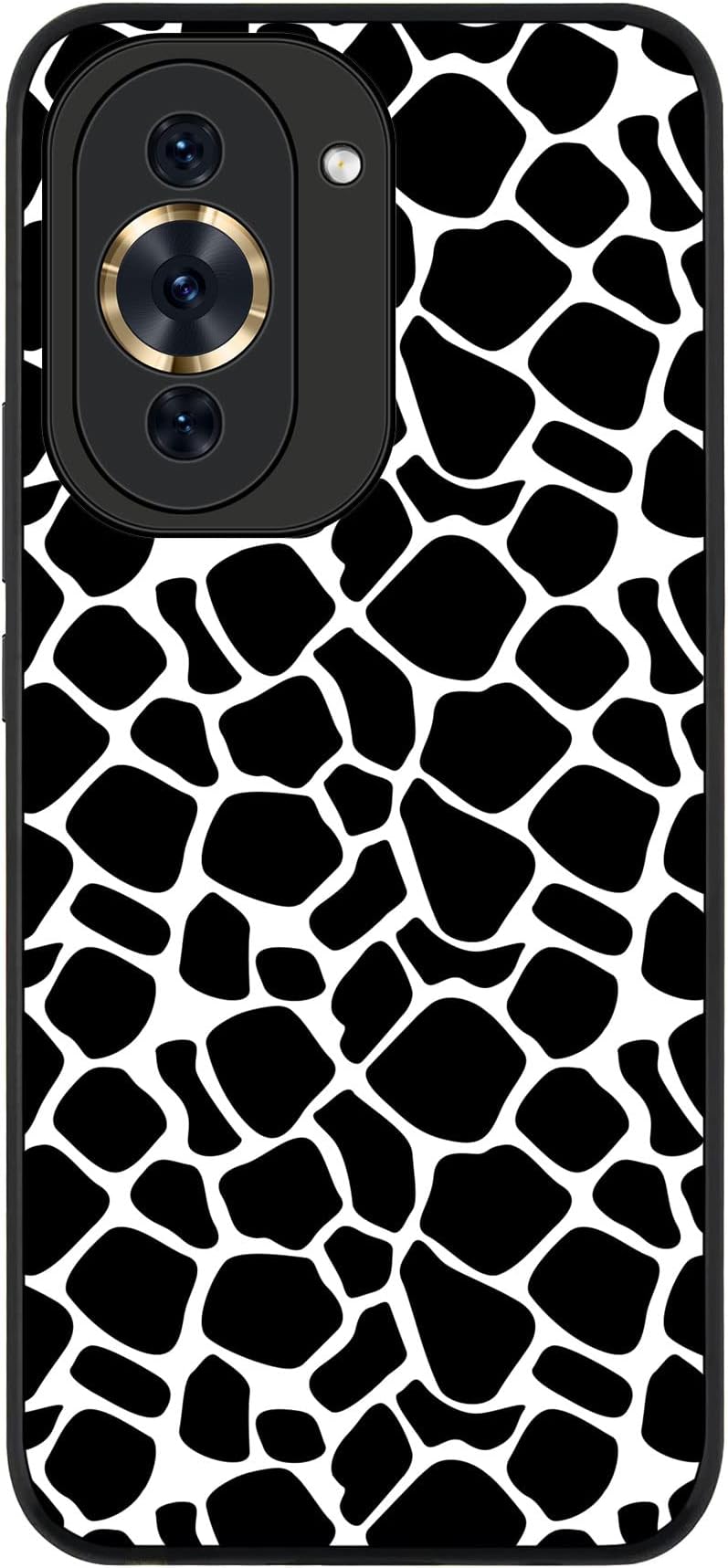 Stylizedd Rugged Black edge case for Huawei nova 10 Pro, Slim fit Soft Case Flexible Rubber Edges Anti Drop TPU Gel Thin Cover - Cow Skin Print