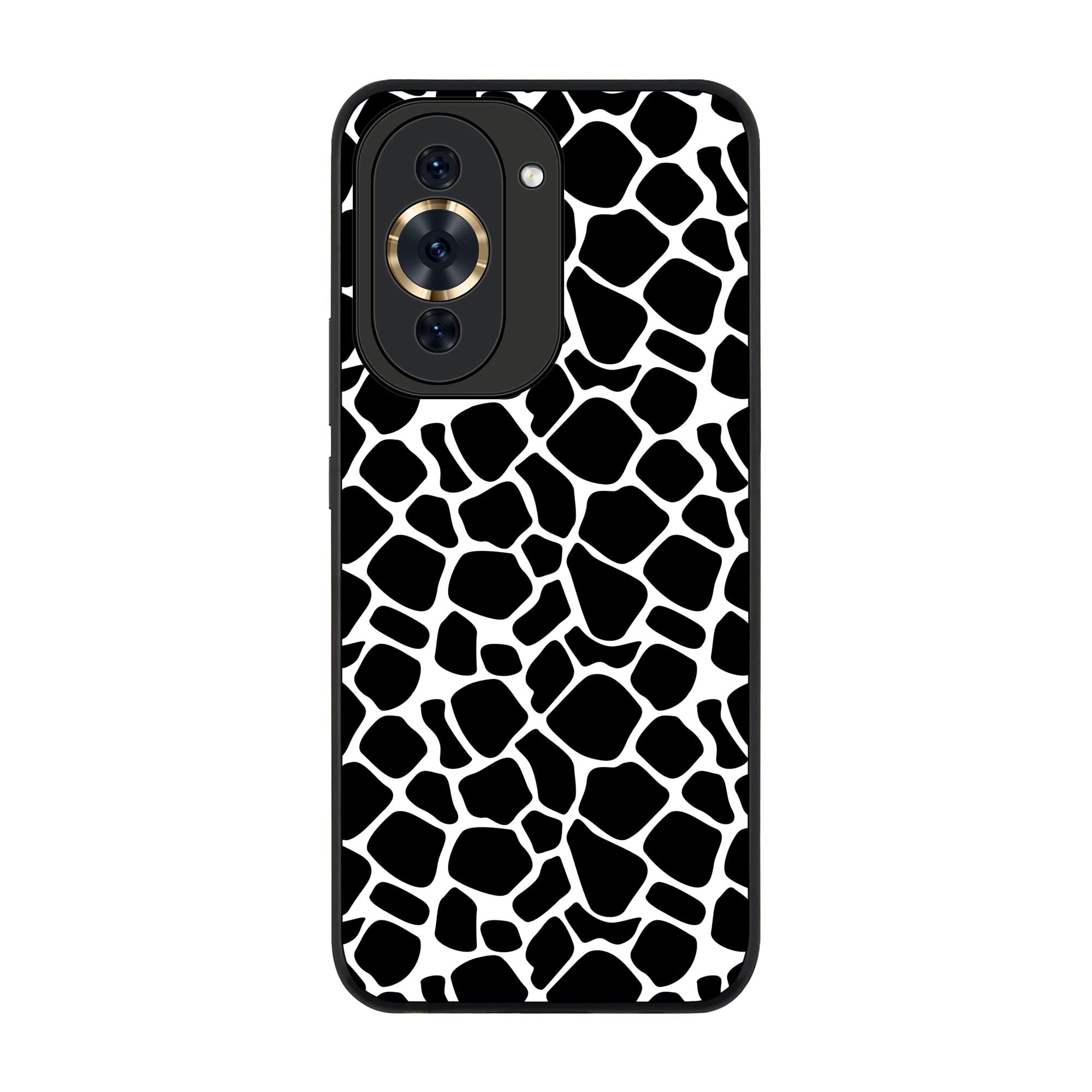 Stylizedd Rugged Black edge case for Huawei nova 10 Pro, Slim fit Soft Case Flexible Rubber Edges Anti Drop TPU Gel Thin Cover - Cow Skin Print