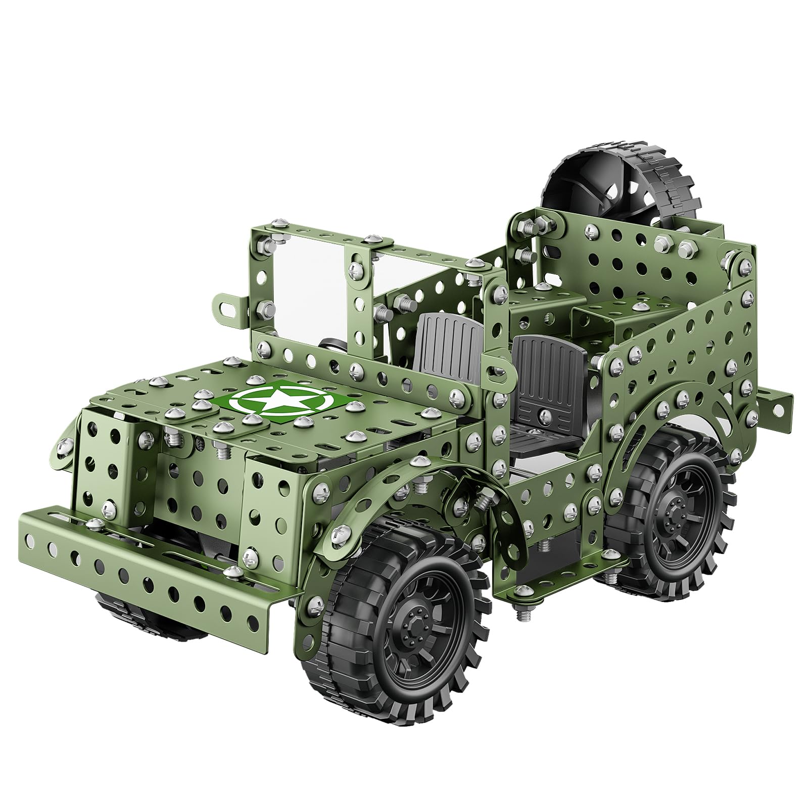 Lucky Doug STEM Building Projects Model Truck Set - Building Toys for Kids Ages 8-12, Assembly Science Army Toys for Boys ...