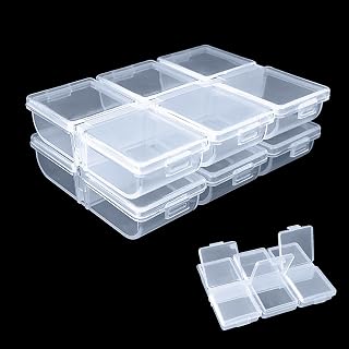 2PC-Aventik Fishing Tackle Box Tackle Utility Boxes Plastic Box Storage Organizer Fishing Storage(Hook box-6C)